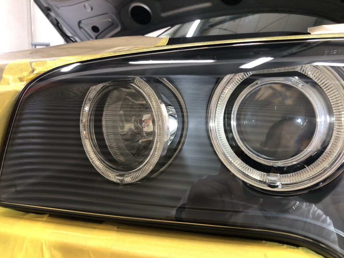 BMWX3　ヘッドライトリペアの再施工