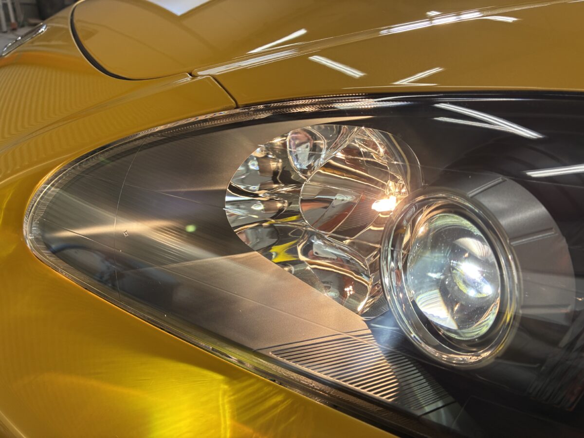 ホンダS2000　ヘッドライトリペア、プロテクションフィルム施工