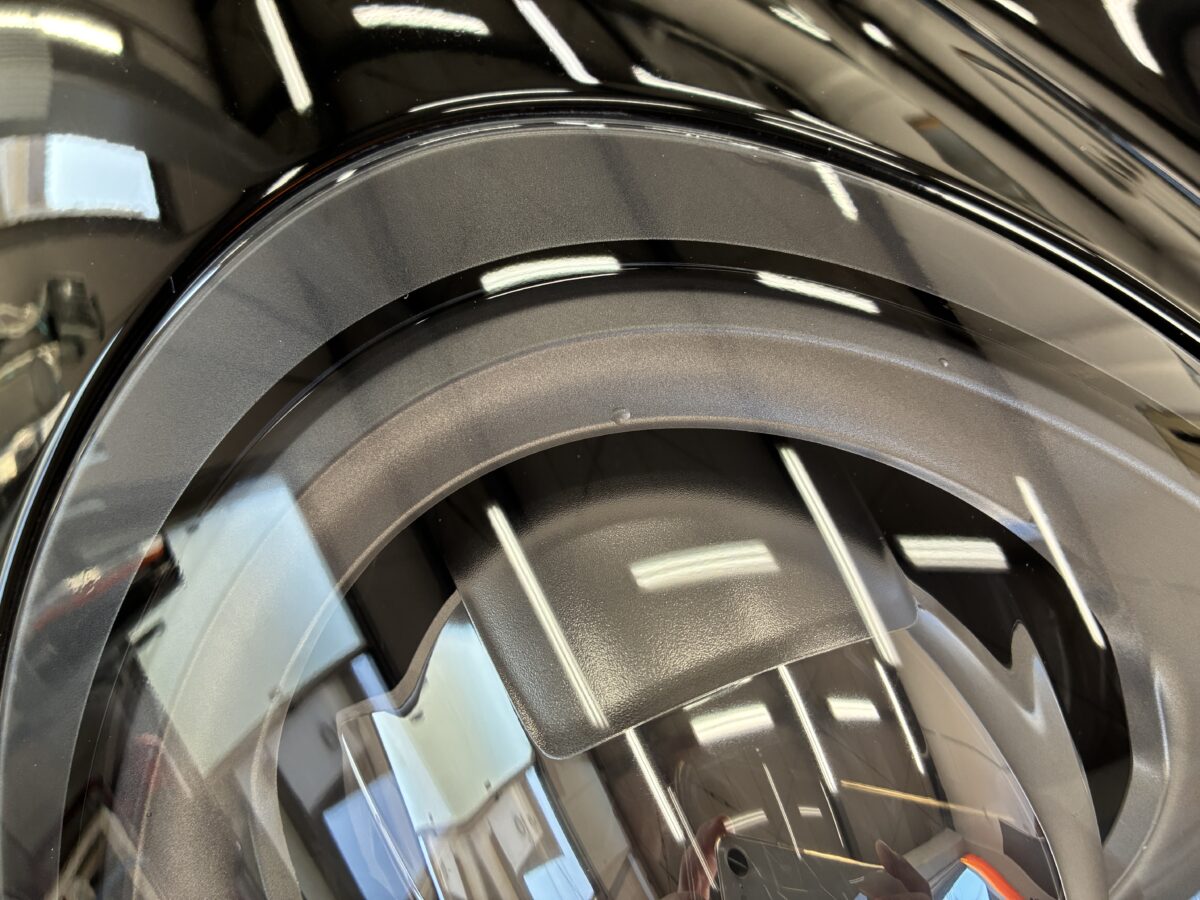 ポルシェ991のヘッドライトリペア後にライトスモークプロテクションフィルム施工