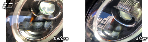 ミニ　ヘッドライトリペア施工例